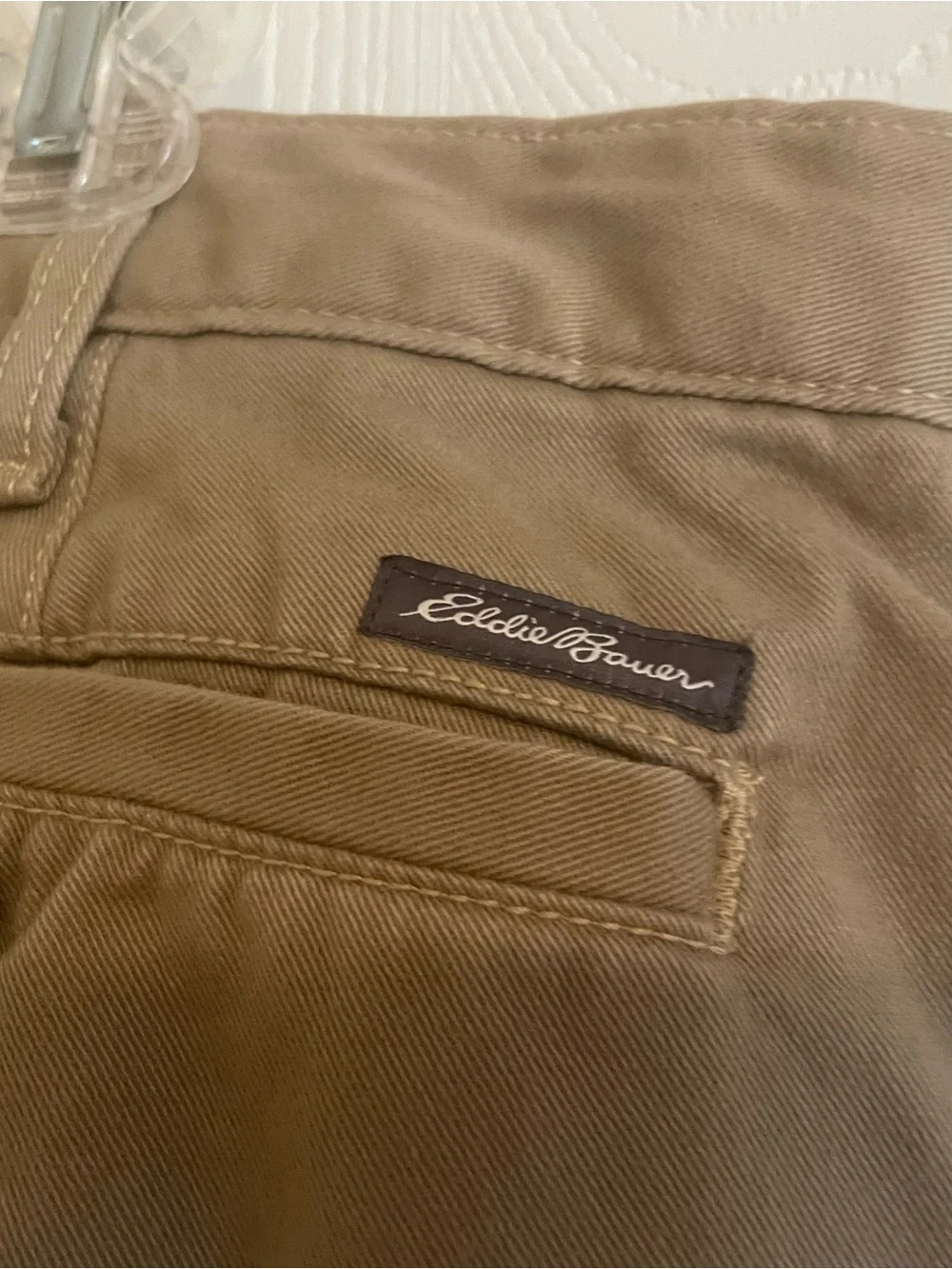 Eddie Bauer Flannel Lined Pants Mens 36x30 Plaid Insulated Khaki